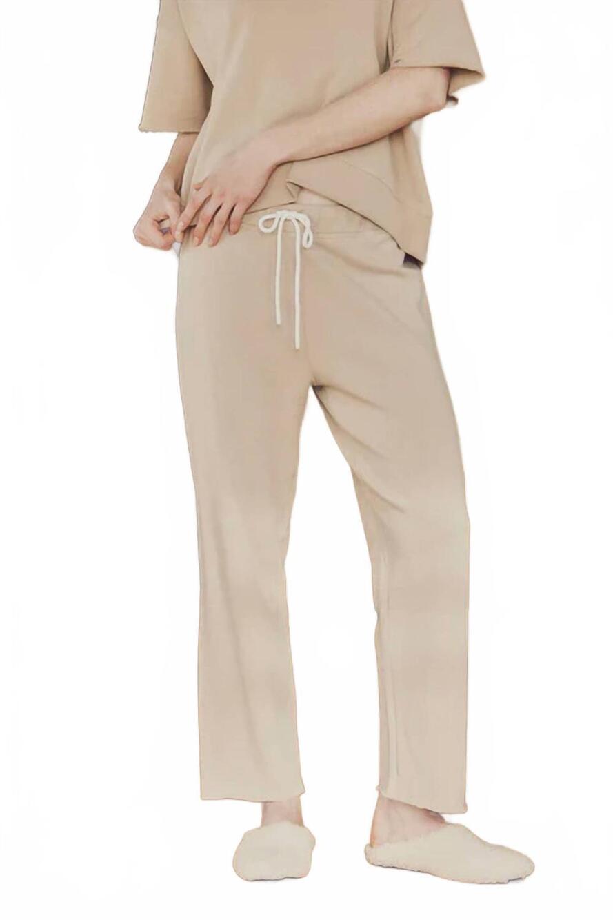 NEW LEALLO dune crop straight pants in dove